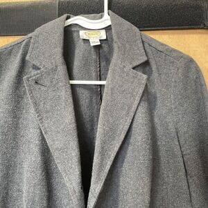 Talbotts Women's Dark Gray  Blazer Jacket 6P 100% Cotton